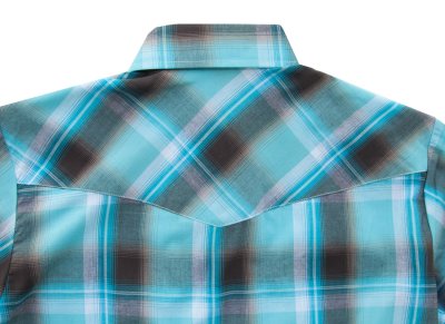 画像3: ローパー スナップフロント ウエスタン シャツ（ターコイズ・ブラウン/半袖）/Roper Short Sleeve Western Shirt(Turquoise/Brown)