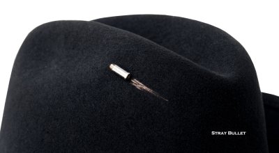 画像2: ブルハイド プレミアムウール カウボーイ ハット ストレイバレット（U.S.マーシャル スター・ブラック）/Bullhide Premium Wool Cowboy Hat STRAY BULLET U.S.MARSHALL(Black)