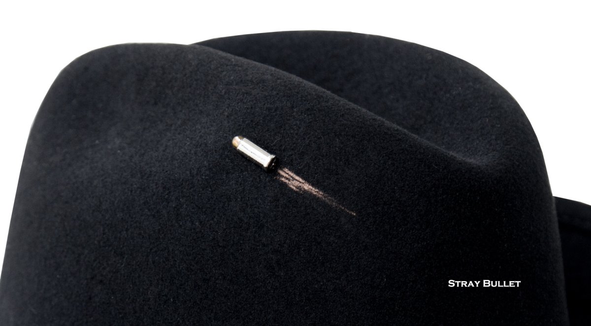 画像3: ブルハイド プレミアムウール カウボーイ ハット ストレイバレット（U.S.マーシャル スター・ブラック）/Bullhide Premium Wool Cowboy Hat STRAY BULLET U.S.MARSHALL(Black) (3)