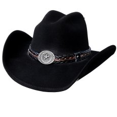画像4: ブルハイド プレミアムウール カウボーイ ハット ストレイバレット（U.S.マーシャル スター・ブラック）/Bullhide Premium Wool Cowboy Hat STRAY BULLET U.S.MARSHALL(Black) (4)