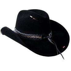 画像5: ブルハイド プレミアムウール カウボーイ ハット ストレイバレット（U.S.マーシャル スター・ブラック）/Bullhide Premium Wool Cowboy Hat STRAY BULLET U.S.MARSHALL(Black) (5)