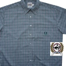 画像1: シンチ スナップフロント ウエスタン シャツ（ブラック・グリーン/半袖）ラージサイズ  身幅67cm/Cinch Short Sleeve Western Shirt(Black/Green) (1)