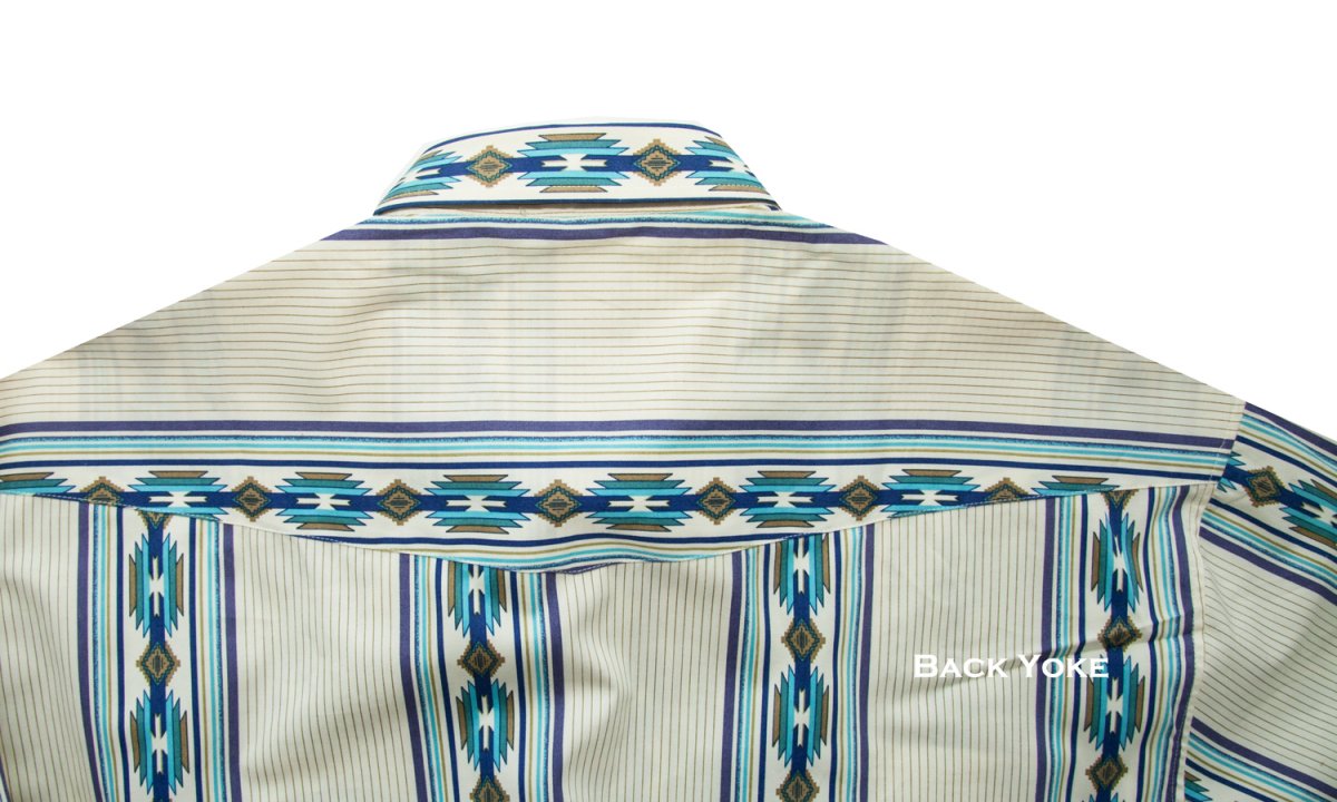 画像3: ローパー サウスウエスト 半袖 ウエスタン シャツ（クリーム）大きいサイズ 2XL 身幅72cm/Roper Short Sleeve Western Shirt(Cream) (3)