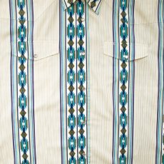 画像2: ローパー サウスウエスト 半袖 ウエスタン シャツ（クリーム）大きいサイズ 2XL 身幅72cm/Roper Short Sleeve Western Shirt(Cream) (2)