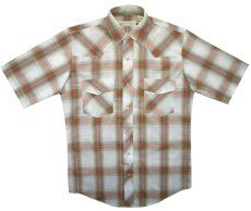 画像3: ローパー スナップフロント ウエスタン シャツ（アイボリー・ブルー・タン・コーラル/半袖）/Roper Short Sleeve Western Shirt(Ivory/Blue/Coral Plaid) (3)