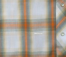 画像2: ローパー スナップフロント ウエスタン シャツ（アイボリー・ブルー・タン・コーラル/半袖）/Roper Short Sleeve Western Shirt(Ivory/Blue/Coral Plaid) (2)
