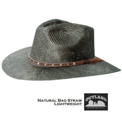 画像1: アウトランド バオ ストロー アウトバック ハット（ブラウン）XL/Outland Bao Straw Outback Hat(Brown) by Montecarlo Hat Co