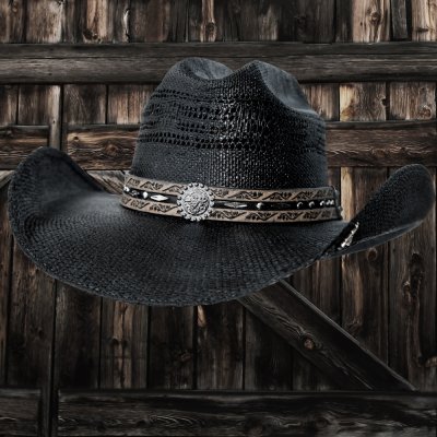 画像2: ブルハイド ウエスタン ストロー カウボーイ ハット コーラル ダスト（ブラック）/Bullhide Straw Cowboy Hat Corral Dust(Black)