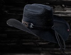 画像4: ブルハイド ウエスタン ストロー カウボーイ ハット コーラル ダスト（ブラック）/Bullhide Straw Cowboy Hat Corral Dust(Black) (4)