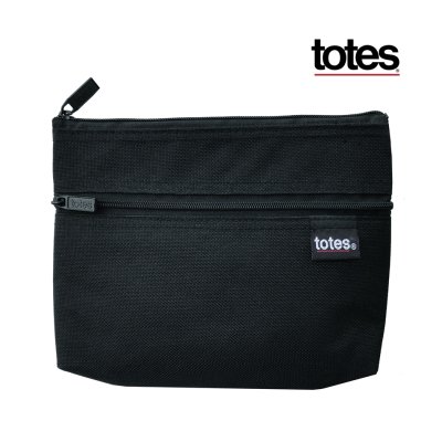 画像1: トーツ ナイロン スモール キーパー ポーチ 小物入れ（チャコール）/Totes Small Keeper(Charcoal)