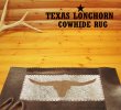 テキサスロングホーン 牛毛皮 ウエスタン ラグ/Texas Longhorn