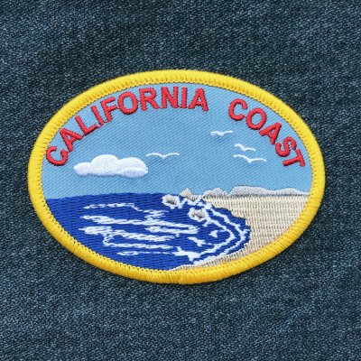 画像1: 刺繍 ワッペン アメリカ カリフォルニア州 カリフォルニアコースト ウエストコースト/Patch CALIFORNIA