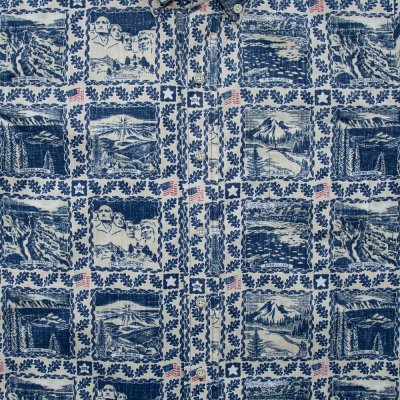 画像2: レインスプーナー アロハシャツ キャンプシャツ ナショナルパーク リバースプリント（ブルー）/Reyn Spooner National Parks Aloha Shirt Camp Shirt(Blue)