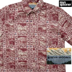 画像1: レインスプーナー アロハシャツ キャンプシャツ ナショナルパーク リバースプリント（レッド）S/Reyn Spooner National Parks Aloha Shirt Camp Shirt(Red) (1)