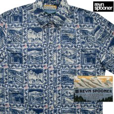 画像1: レインスプーナー アロハシャツ キャンプシャツ ナショナルパーク リバースプリント（ブルー）/Reyn Spooner National Parks Aloha Shirt Camp Shirt(Blue) (1)