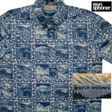 画像1: レインスプーナー アロハシャツ キャンプシャツ ナショナルパーク リバースプリント プルオーバー（ブルー）S/Reyn Spooner National Parks Aloha Shirt Camp Shirt Pullover(Blue) (1)