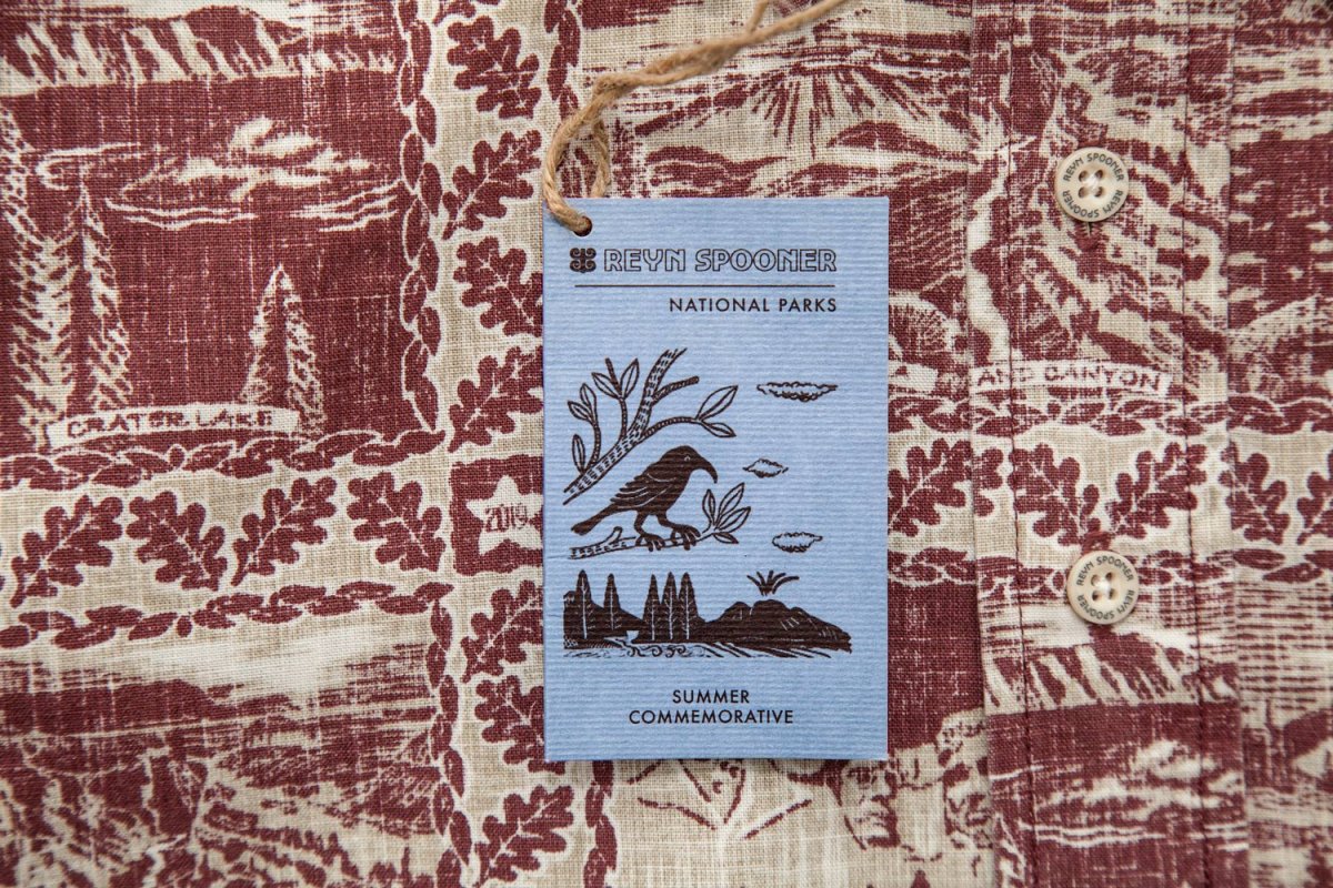 画像2: レインスプーナー アロハシャツ キャンプシャツ ナショナルパーク リバースプリント（レッド）S/Reyn Spooner National Parks Aloha Shirt Camp Shirt(Red) (2)