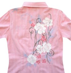 画像2: アリアット レディース 刺繍 ウエスタン シャツ（ピンク）M/Ariat Long Sleeve Western Shirt(Bright Peach/Women's) (2)