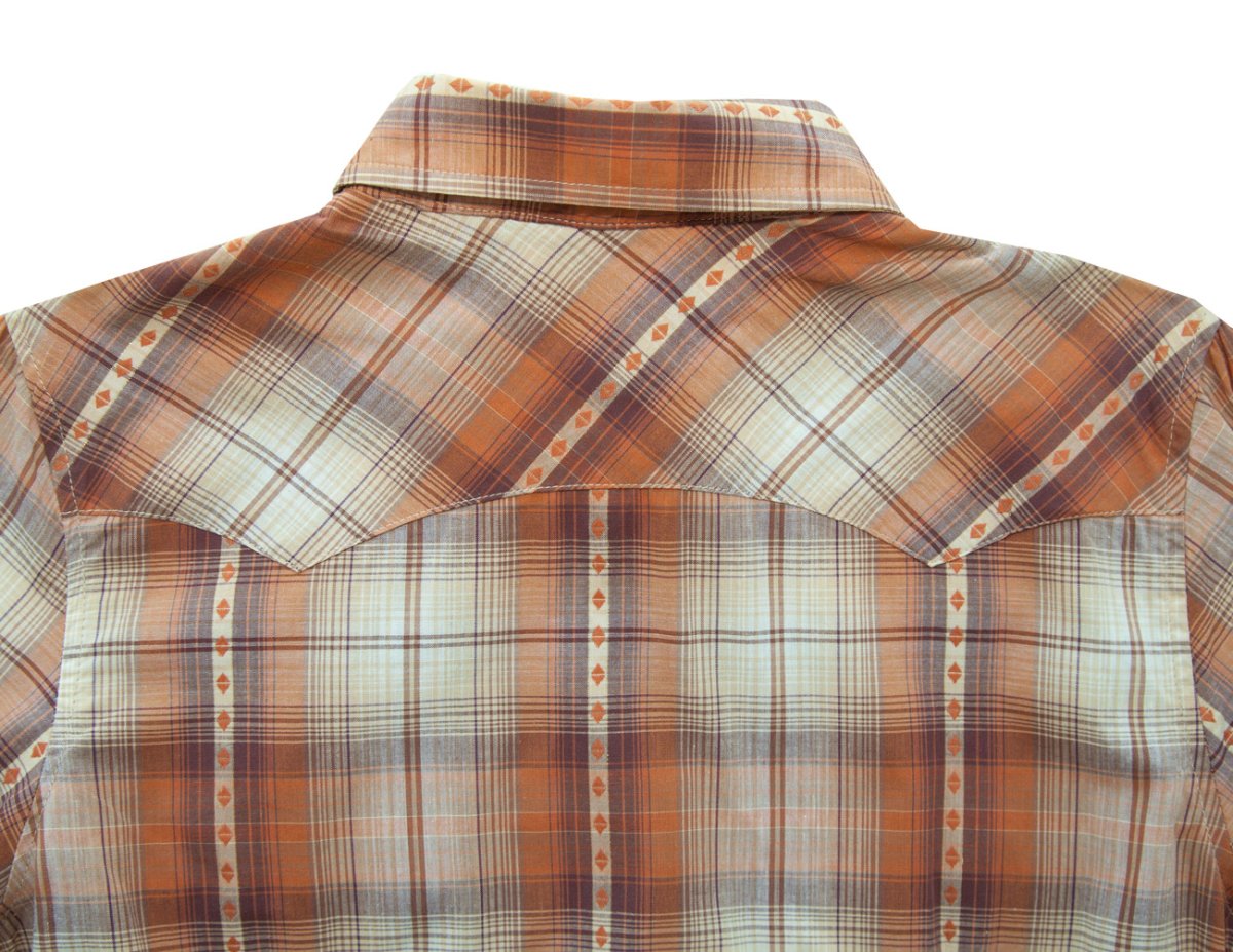 画像2: ローパー レディース ウエスタン シャツ(オレンジ・タン/長袖)S/Roper Long Sleeve Western Shirt(Women's) (2)