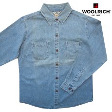 画像2: ウールリッチ レディース 長袖 デニム シャツ（デニムブルー）S/Woolrich Long Sleeve Denim Shirt(Women's) (2)
