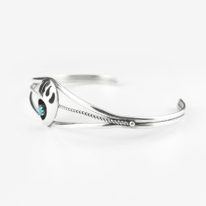 画像2: インディアンジュエリー ナバホ族 ハンドメイド 925 スターリングシルバー ターコイズ ベアパウ ブレスレット/Native American Navajo Sterling Silver Turquoise Bear Paw Bracelet (2)