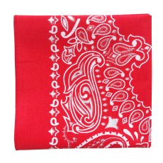 画像4: 光るバンダナ ハバハンク HAV-A-HANK ペイズリー（レッド・ホワイト・シルバー）/Bandana Paisley Red/White/Silver (4)