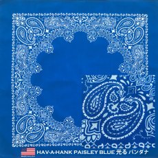 画像1: 光るバンダナ ハバハンク HAV-A-HANK ペイズリー（ブルー・ホワイト・シルバー）/Bandana Paisley Blue/White/Silver (1)