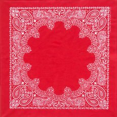 画像8: 光るバンダナ ハバハンク HAV-A-HANK ペイズリー（レッド・ホワイト・シルバー）/Bandana Paisley Red/White/Silver (8)