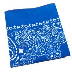 画像3: 光るバンダナ ハバハンク HAV-A-HANK ペイズリー（ブルー・ホワイト・シルバー）/Bandana Paisley Blue/White/Silver (3)