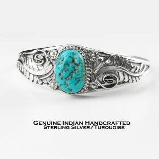 Navajo ズニ族 ターコイズブレスレット Sterling silver インディアンジュエリー アメリカ ズニ族 スターリングシルバー