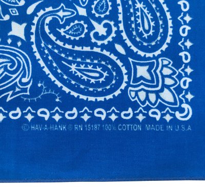 画像2: 光るバンダナ ハバハンク HAV-A-HANK ペイズリー（ブルー・ホワイト・シルバー）/Bandana Paisley Blue/White/Silver