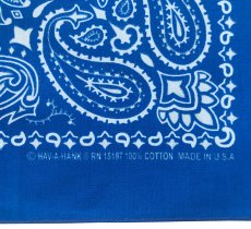 画像2: 光るバンダナ ハバハンク HAV-A-HANK ペイズリー（ブルー・ホワイト・シルバー）/Bandana Paisley Blue/White/Silver (2)
