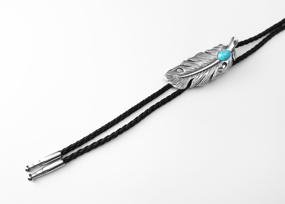 画像2: フェザー ボロタイ/Western Bolo Tie (2)