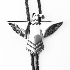 画像1: ボロタイ サンダーバード（シルバー）/Western Bolo Tie Thunderbird (1)