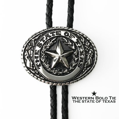 画像1: テキサス ローンスター ウエスタン ボロタイ/Western Bolo Tie Texas Seal THE STATE OF TEXAS