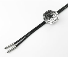画像2: ウエスタン ボロタイ スター カットアウト オーバーレイ（シルバー・ブラック）/Western Bolo Tie Star (2)