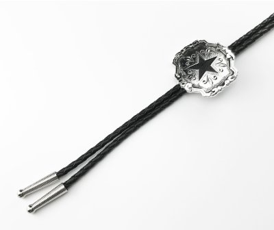 画像2: ウエスタン ボロタイ スター カットアウト オーバーレイ（シルバー・ブラック）/Western Bolo Tie Star