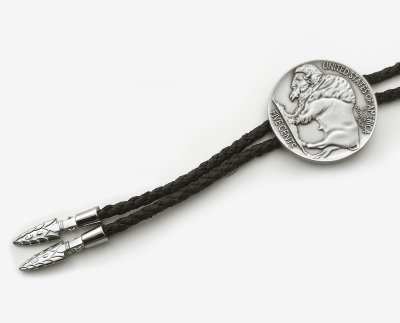 画像2: ウエスタン ボロタイ バッファロー/Western Bolo Tie Buffalo