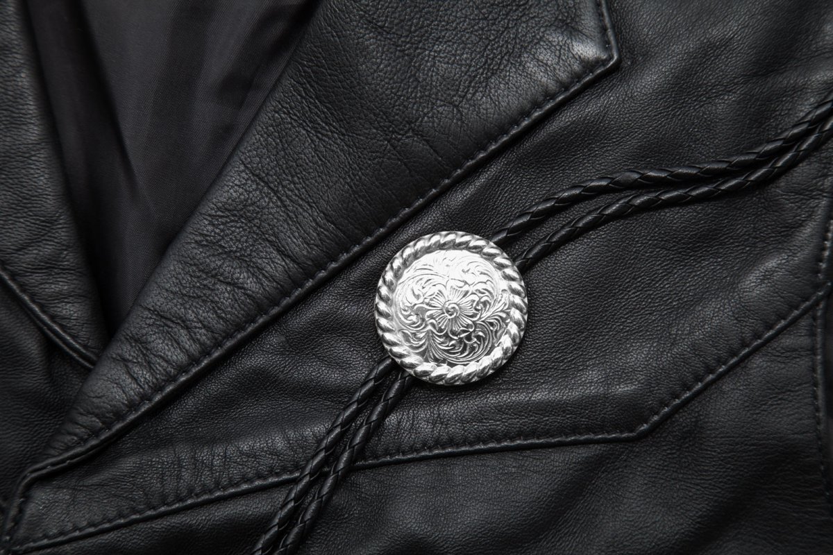 画像2: ウエスタン ボロタイ ロープエッジ&フローラル/Western Bolo Tie (2)