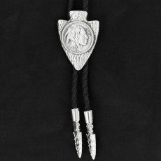 画像1: ウエスタン ボロタイ 5セントインディアン アローヘッドチップ/Western Bolo Tie 5cent Coin Arrowhead Tips (1)