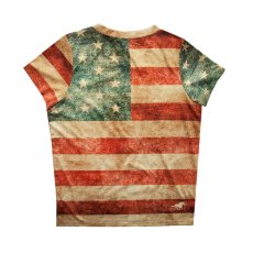画像2: モンタナウエスト レディース ウエスタン 半袖Tシャツ（星条旗）/Montana West American Flag Short Sleeve T-shirt(Women's) (2)