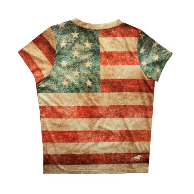 画像2: モンタナウエスト レディース ウエスタン 半袖Tシャツ（星条旗）/Montana West American Flag Short Sleeve T-shirt(Women's)