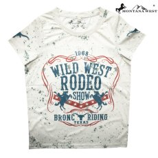 画像1: モンタナウエスト ワイルドウエストロデオ レディース ウエスタン 半袖Tシャツ/Montana West Wild West Rodeo Show Short Sleeve T-shirt(Women's) (1)