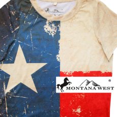 画像2: モンタナウエスト レディース ウエスタン 半袖Tシャツ（テキサスフラッグ）/Montana West Texas Flag Short Sleeve T-shirt(Women's) (2)