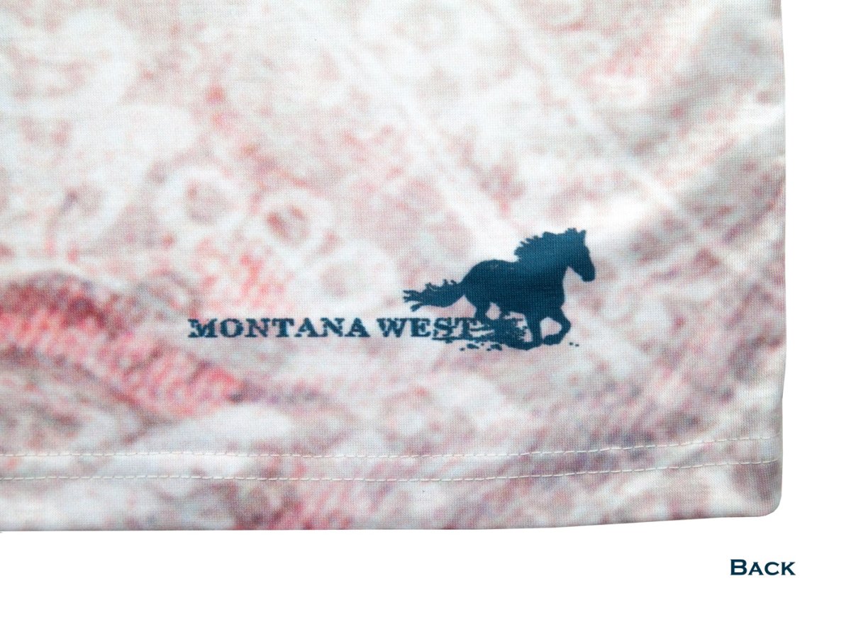 画像3: モンタナウエスト フラワー フェザー レディース ウエスタン 半袖Tシャツ（ピンク）/Montana West WILD HEART GYPSY SOUL AND FREE SPIRIT Short Sleeve T-shirt(Women's) (3)