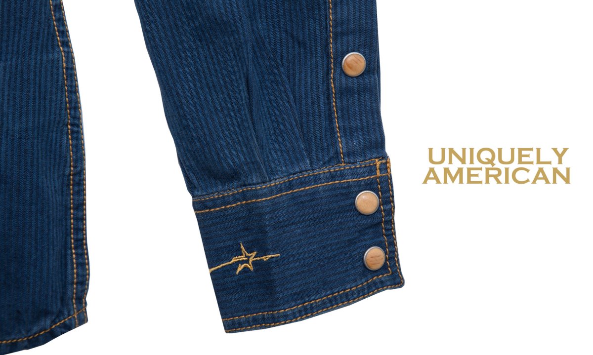 画像3: ライアン マイケル レディース ウエスタン シャツ（デニムブルー・長袖）S/Ryan Michael Long Sleeve Western Shirt(Women's) (3)