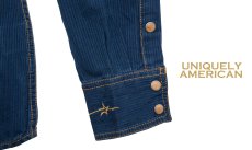 画像3: ライアン マイケル レディース ウエスタン シャツ（デニムブルー・長袖）S/Ryan Michael Long Sleeve Western Shirt(Women's) (3)