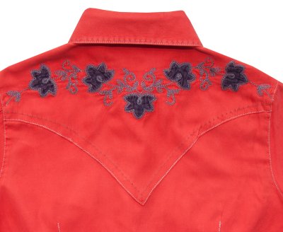 画像3: ライアン マイケル 刺繍 レディース ウエスタン シャツ（トマトレッド・長袖）S/Ryan Michael Long Sleeve Western Shirt(Women's)