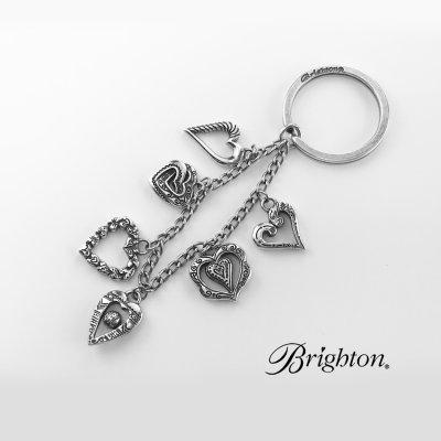 画像1: ブライトン ハート キーホルダー キーチェーン ハンドバッグ チャーム アメリカン アクセサリー（シルバー）/Brighton Collectibles Key Fob Handbag Charm