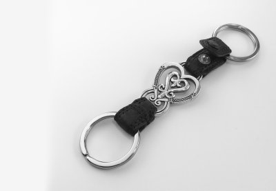 画像2: ブライトン ハート キーホルダー キーリング ハンドバッグ チャーム アメリカン アクセサリー（シルバー・ブラック）/Brighton Collectibles Key Fob Handbag Charm